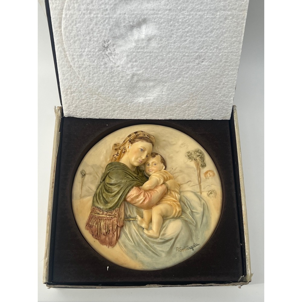 Studio Dante di Volteradici Alberto Santangelo Alabaster Plate 1987 Italy 8in